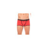 Mini-Pants rouge échancré avec zip 